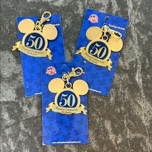 Disney Gold 50th Celebration Keychain